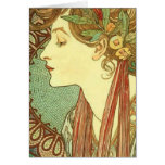 Alphonse Mucha ~ "Laurel" 1901 Art Nouveau Card