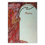 Alphonse Mucha Menu Cards