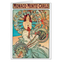 Alphonse Mucha Monaco, Monte-Carlo, 1897 Card