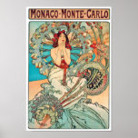 Alphonse Mucha Monaco, Monte-Carlo, 1897 posters