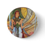 Alphonse Mucha Peacock art Pin