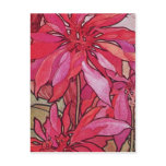 Alphonse Mucha Poinsettias Christmas Postcards