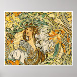 Alphonse Mucha Poster:  Language of Flowers