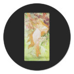 Alphonse Mucha Printemps Spring Round Sticker