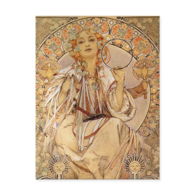 Alphonse Mucha - Slavia Postcard by ArtNouveauDaz