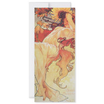 Alphonse Mucha Sunflower Personalized Announcement