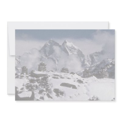 Alpine mountains, Nepal Winter Custom Invitations by beautifulclicks