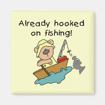 Already Hooked on Fishing Tshirts and Gifts Magnets