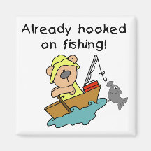 Already Hooked on Fishing Tshirts and Gifts Refrigerator Magnet
