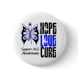 ALS Awareness Hope Love Cure Buttons