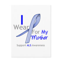 ALS Awareness I Wear ALS Ribbon For My Mother Postcard