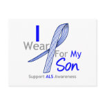 ALS Awareness I Wear ALS Ribbon For My Son Postcard