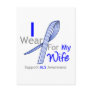 ALS Awareness I Wear ALS Ribbon For My Wife Postcards