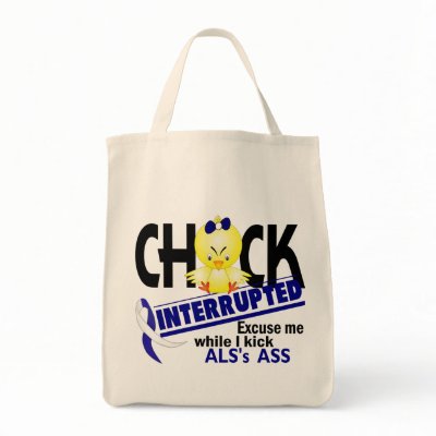 ALS Chick Interrupted 2 Canvas Bags by awarenessgifts