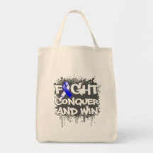 ALS Disease Fight Conquer and Win Tote Bag