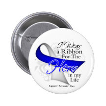 ALS Disease Ribbon Hero in My Life Button