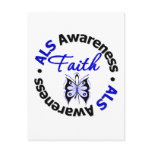ALS Faith Scripted Butterfly Postcard