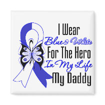 ALS Ribbon Hero in My Life My Daddy Fridge Magnets