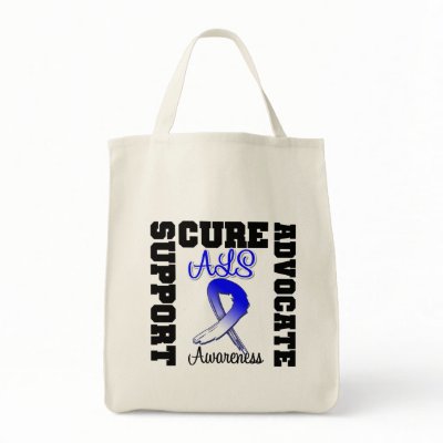 ALS Support Advocate Cure Tote Bag by giftsforawareness