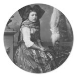 Alsace Costume Round Sticker