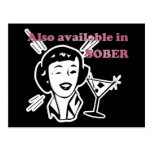 Also Available in SOBER - Drinking Retro Lady Post Cards