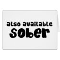 Also Available Sober cards