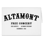 Altamont Free Concert Greeting Cards