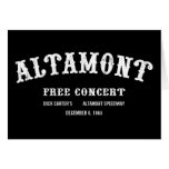 Altamont Free Concert Greeting Card