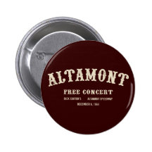 altamont free concert pinback button