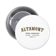 Altamont Free Concert Pinback Button