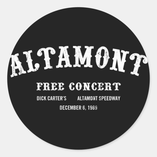 Altamont Free Concert Sticker