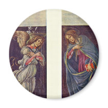 Altar Of The Last Judgment Wing: The Annunciation Refrigerator Magnet