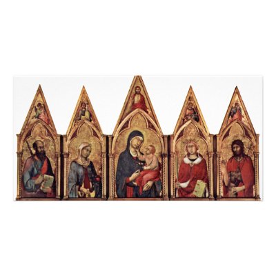 Altarpiece Of Boston'S Maestetã With Blessing And Personalized Photo Card by Artcollection