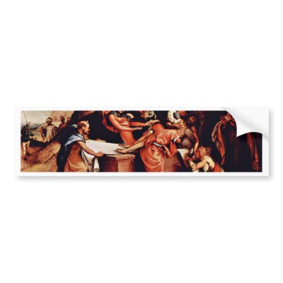 Altarpolyptychon Of San Bartolomeo In Bergamo Pred Bumper Stickers by Artcollection