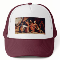Altarpolyptychon Of San Bartolomeo In Bergamo Pred Mesh Hat