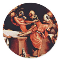 Altarpolyptychon Of San Bartolomeo In Bergamo Pred Round Sticker