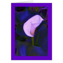 Altered Blue Arum Lily on Purple