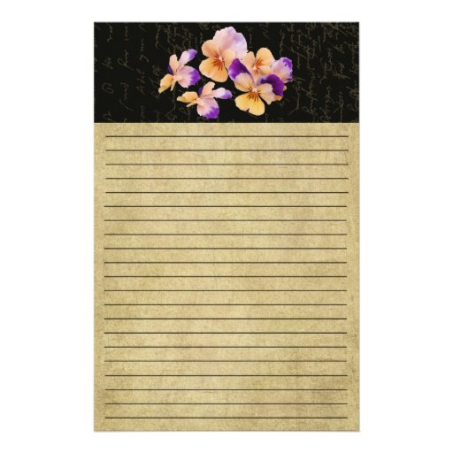 Altered Colourful Pansy's- Colourful Stationery
