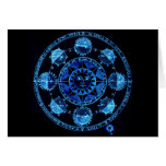 Altered Light Blue Zodiac Sun Eclipses Cards
