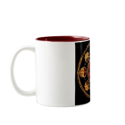 Altered Light Gold Zodiac Sun Eclipses Mug by Biblioartgifts