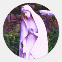 Altered Purple Virgin Mary Stickers