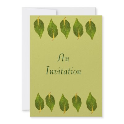Alternating Leaves Invitation Card by JL_Hawkins