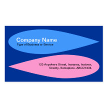 Alternating Petals - Baby Blue and Pink Business Card