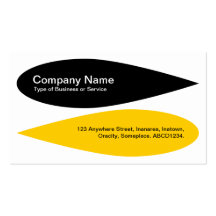 Alternating Petals - Black and Amber Business Card Templates