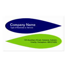 Alternating Petals - Dp Navy and Martian Green Business Card