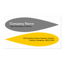 Alternating Petals - Grey and Amber Business Card Template