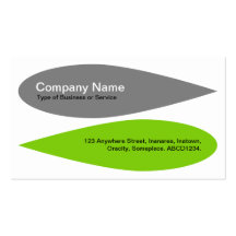 Alternating Petals - Grey and Martian Green Business Cards