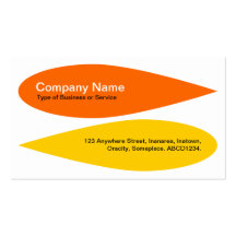 Alternating Petals - Orange and Amber Business Card Template