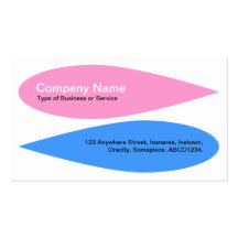 Alternating Petals - Pink and Baby Blue Business Cards