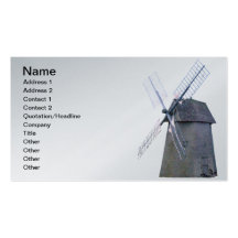 Alternative Energy - Dutch Windmill Power Business Card Templates